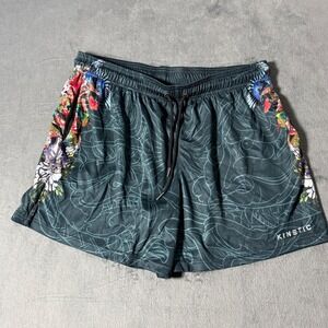 Kinetic Samurai Garden Fundamental Shorts 3XL Teal Mesh Made in USA NWT